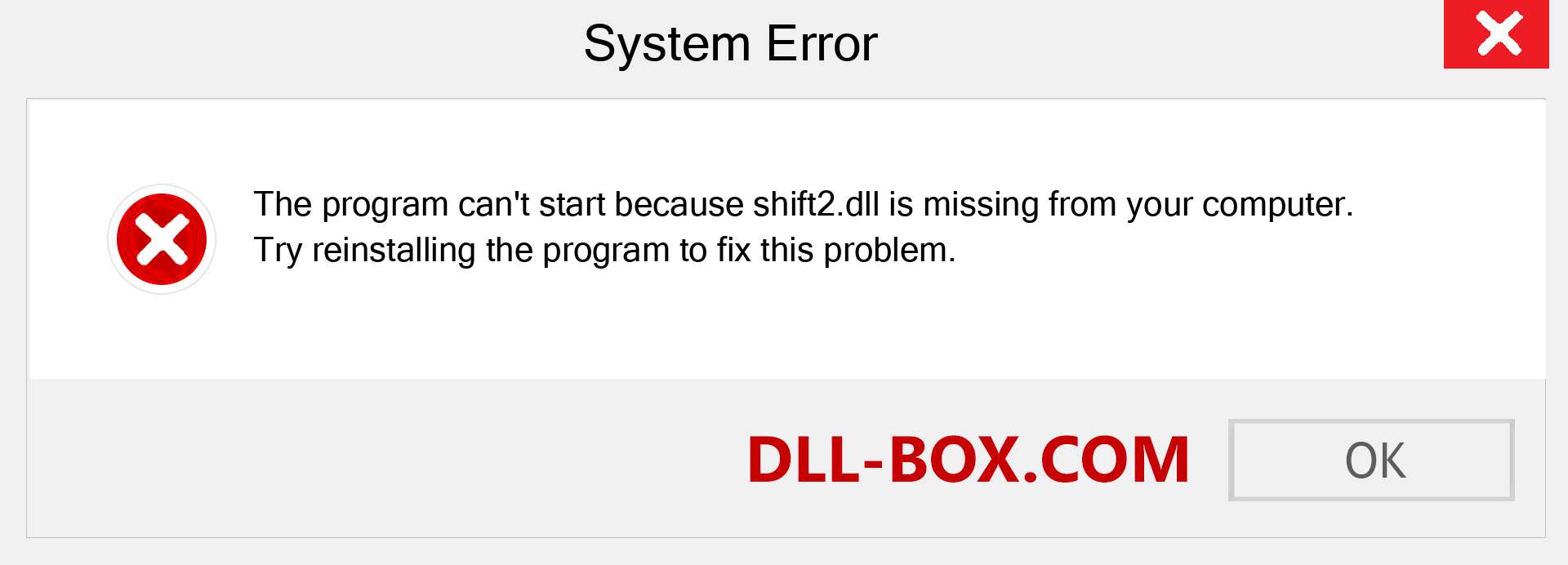  shift2.dll file is missing?. Download for Windows 7, 8, 10 - Fix  shift2 dll Missing Error on Windows, photos, images